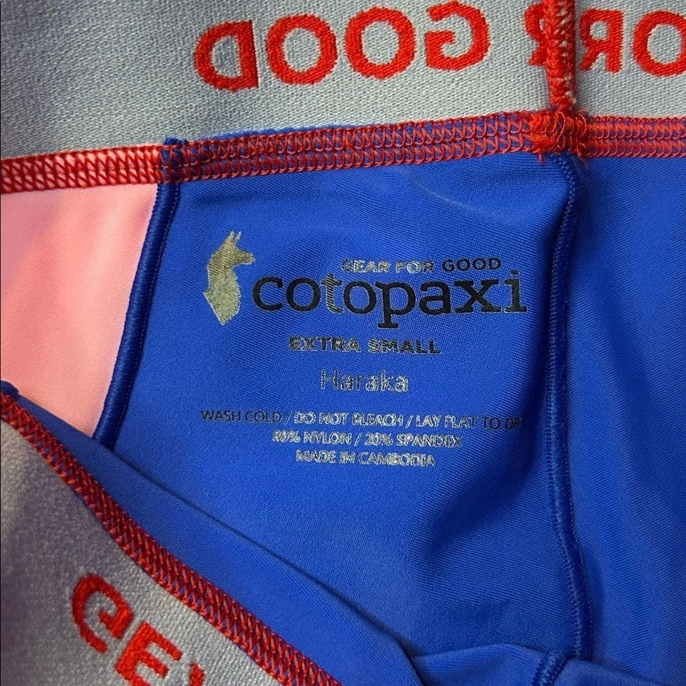 Cotopaxi Haraka Women's Leggings - Blue and Pink NEW. XS